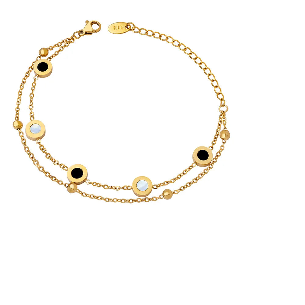 Minimal Layered Enamel Bracelet