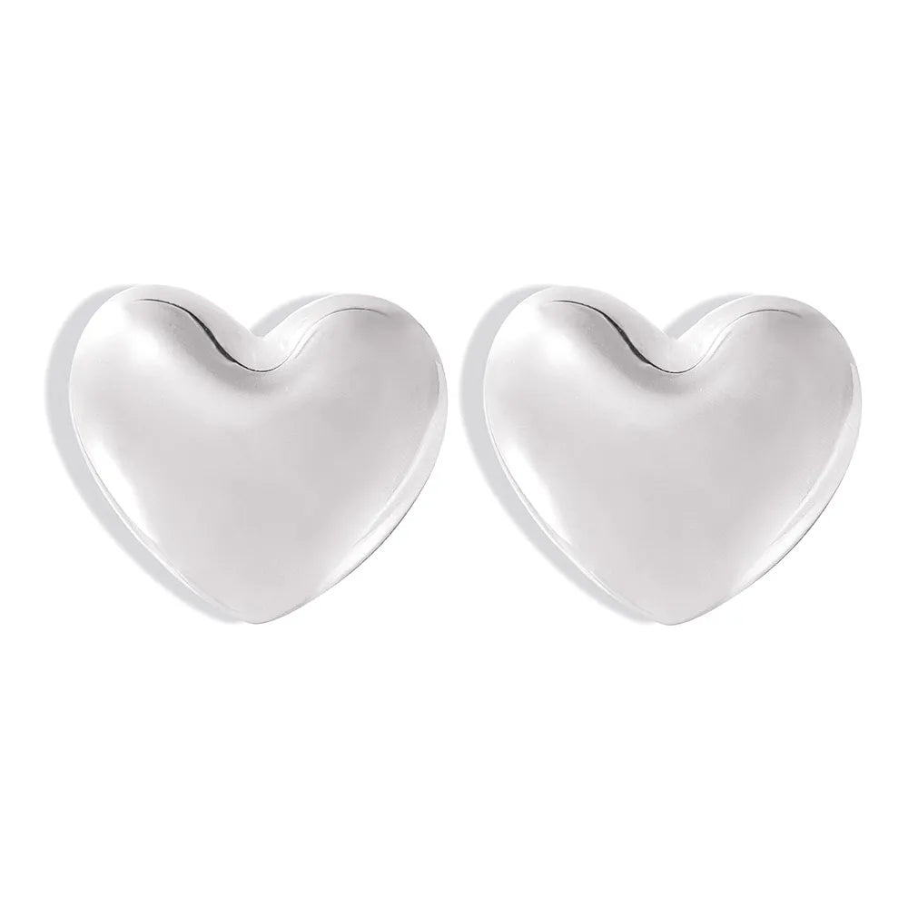 Minimalist Heart Stud Earrings