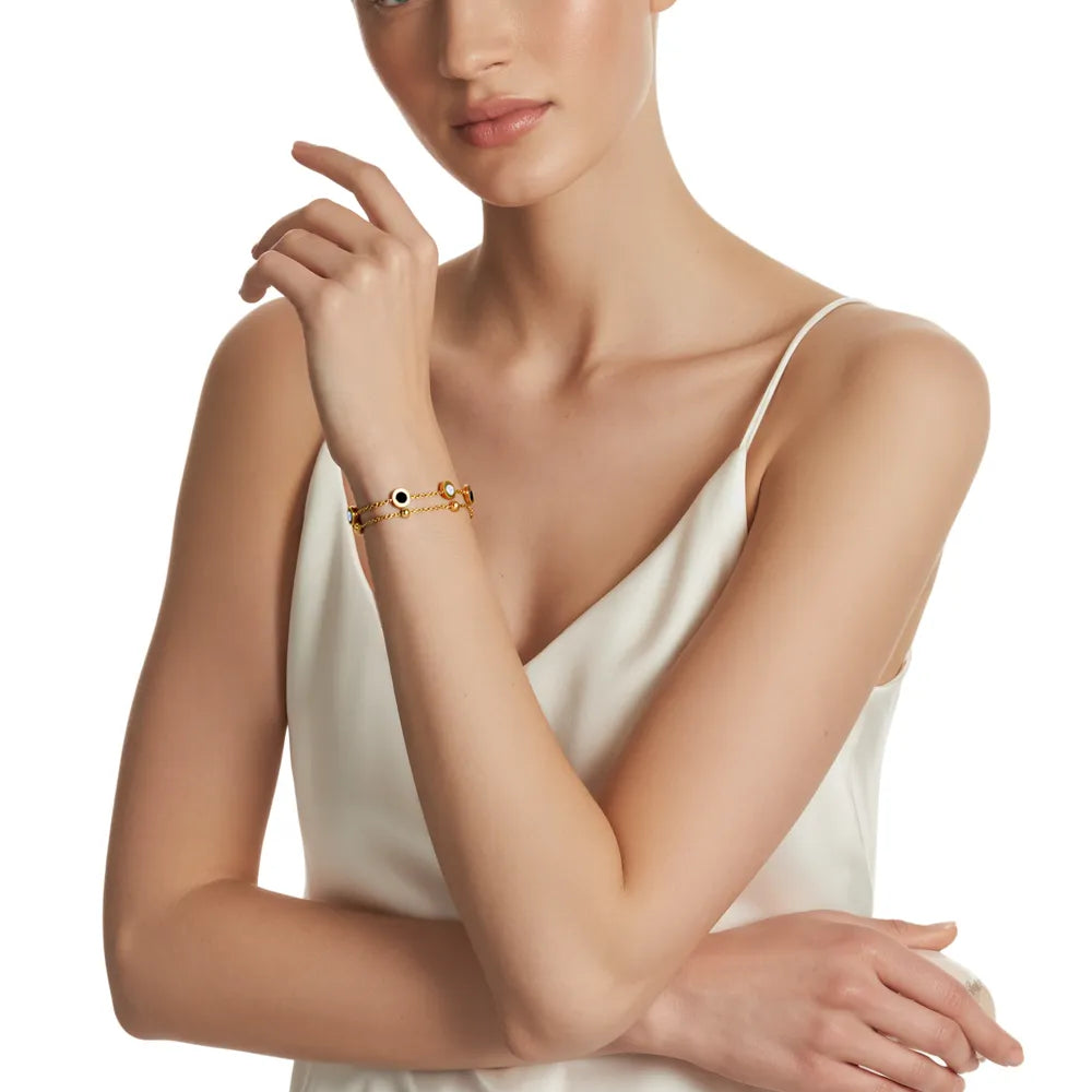 Minimal Layered Enamel Bracelet