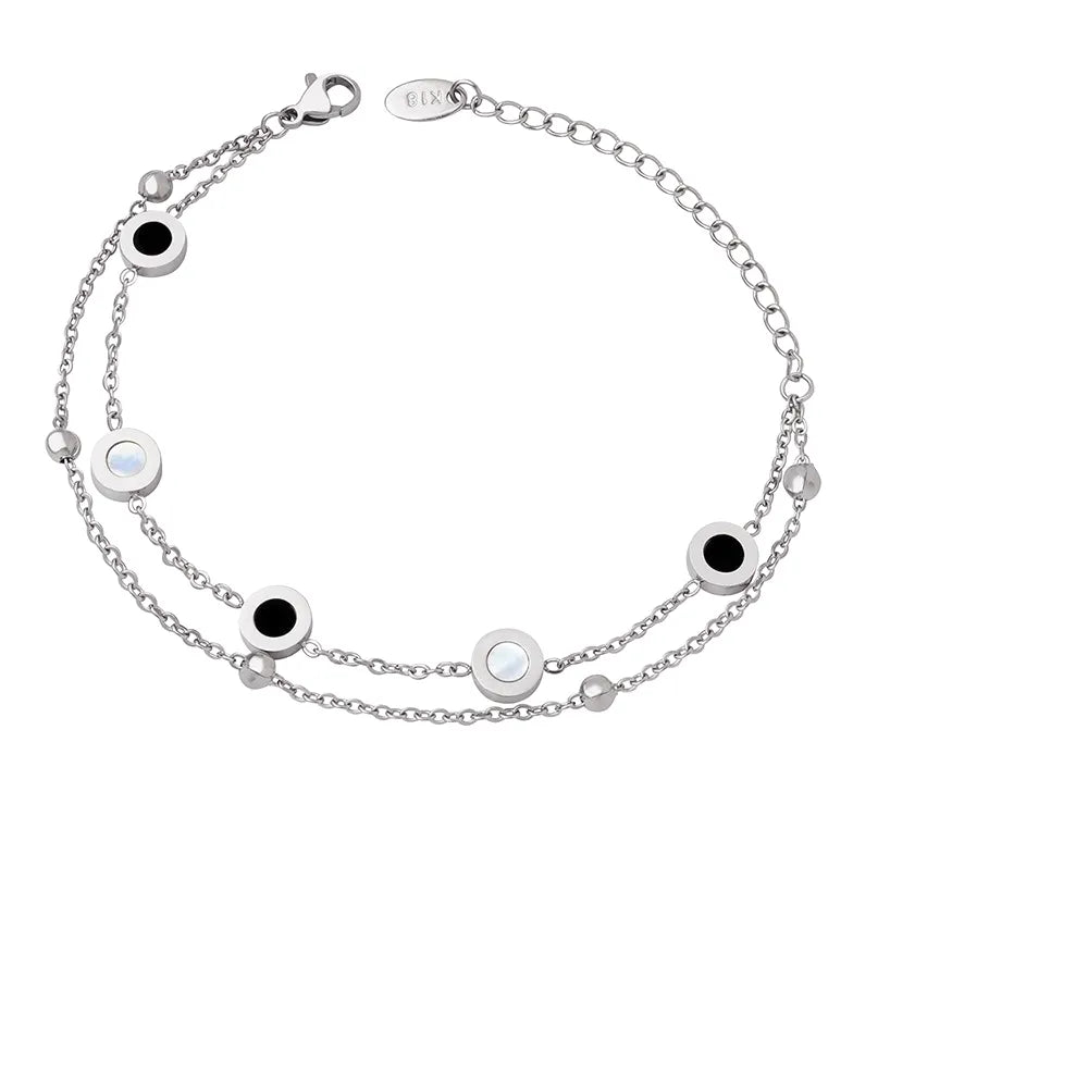 Minimal Layered Enamel Bracelet