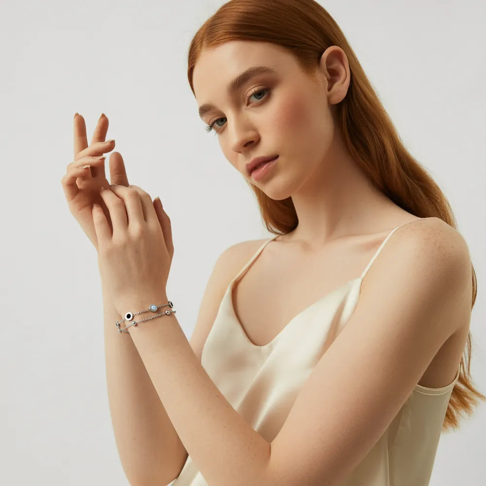 Minimal Layered Enamel Bracelet