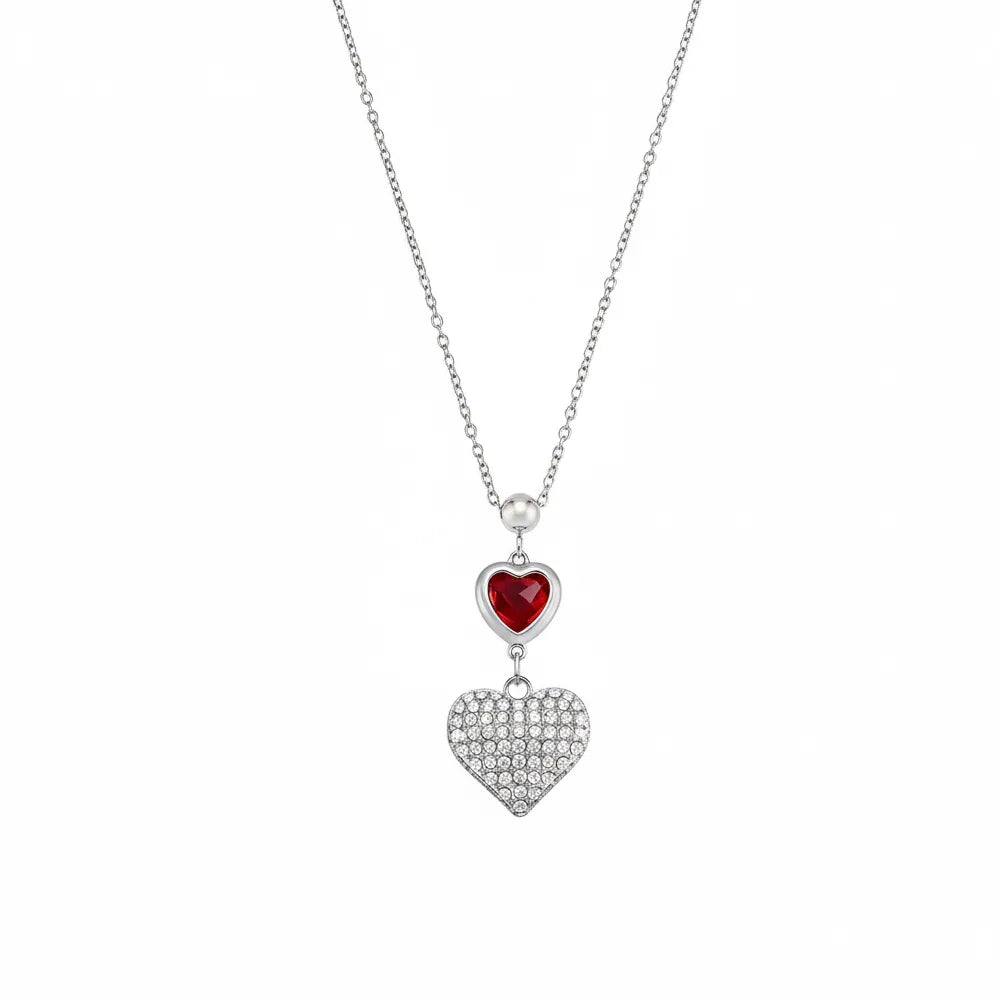 The Eclat pendant necklace for women, shown in a timeless silver finish.