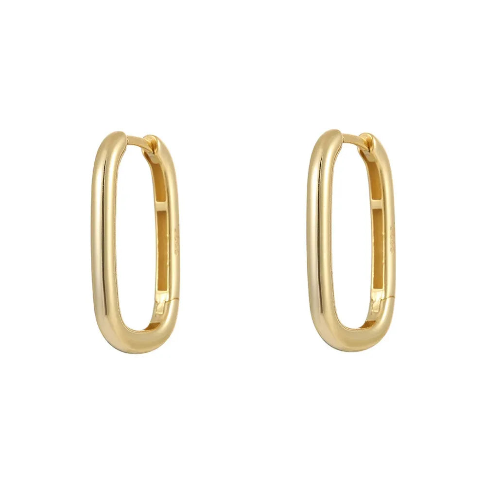 S925 Oval Hoops
