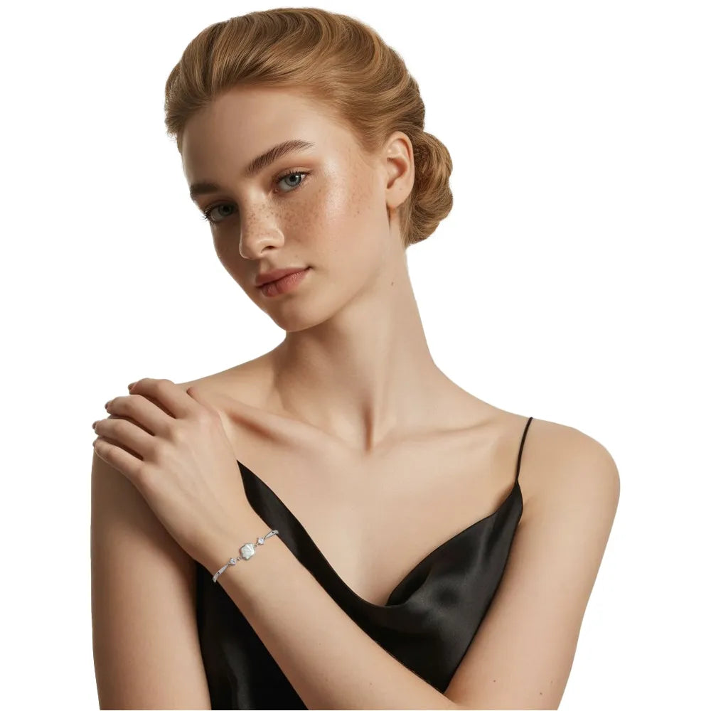 S925 Sterling Silver Shell "Lifetime" Bracelet
