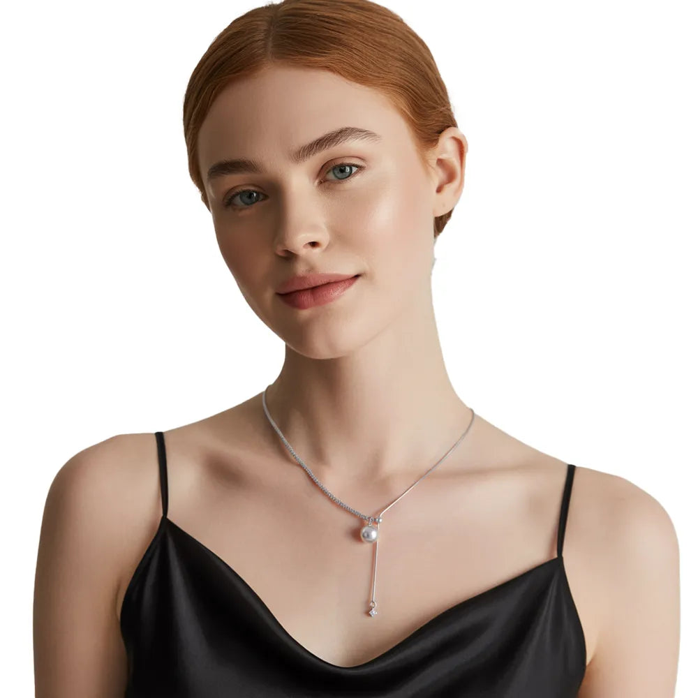 Model wearing the S925 Rose Zirconia Stud Earrings, shown in a side profile view.