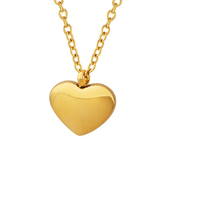 18K Gold Heart Pendant Necklace