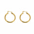 Studio shot of 18K gold plated S925 sterling silver chunky hoop earrings with a high-polished finish, isolated on white.