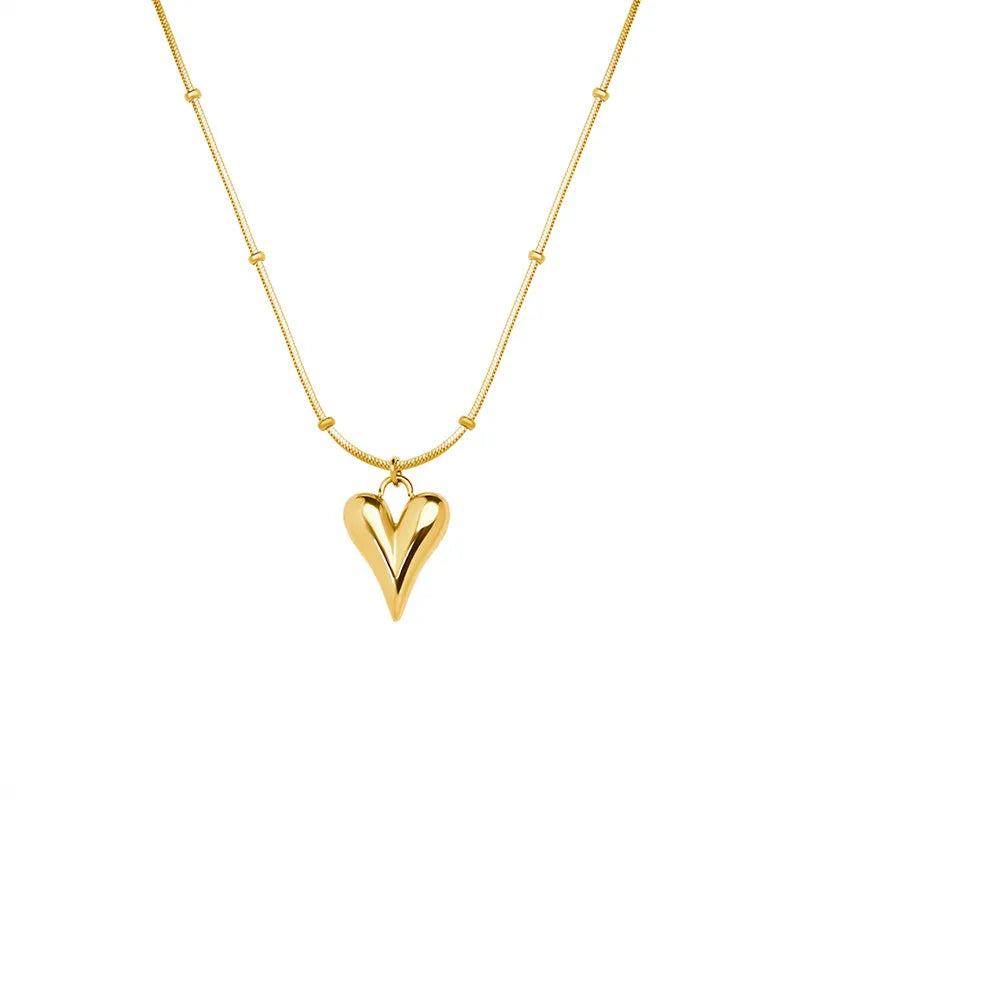 18K Gold Heart Necklace