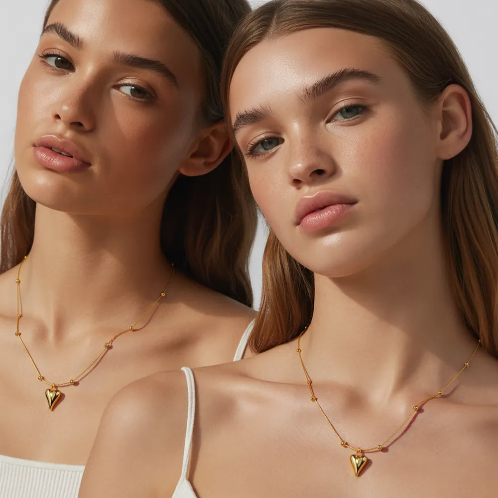 18K Gold Heart Necklace