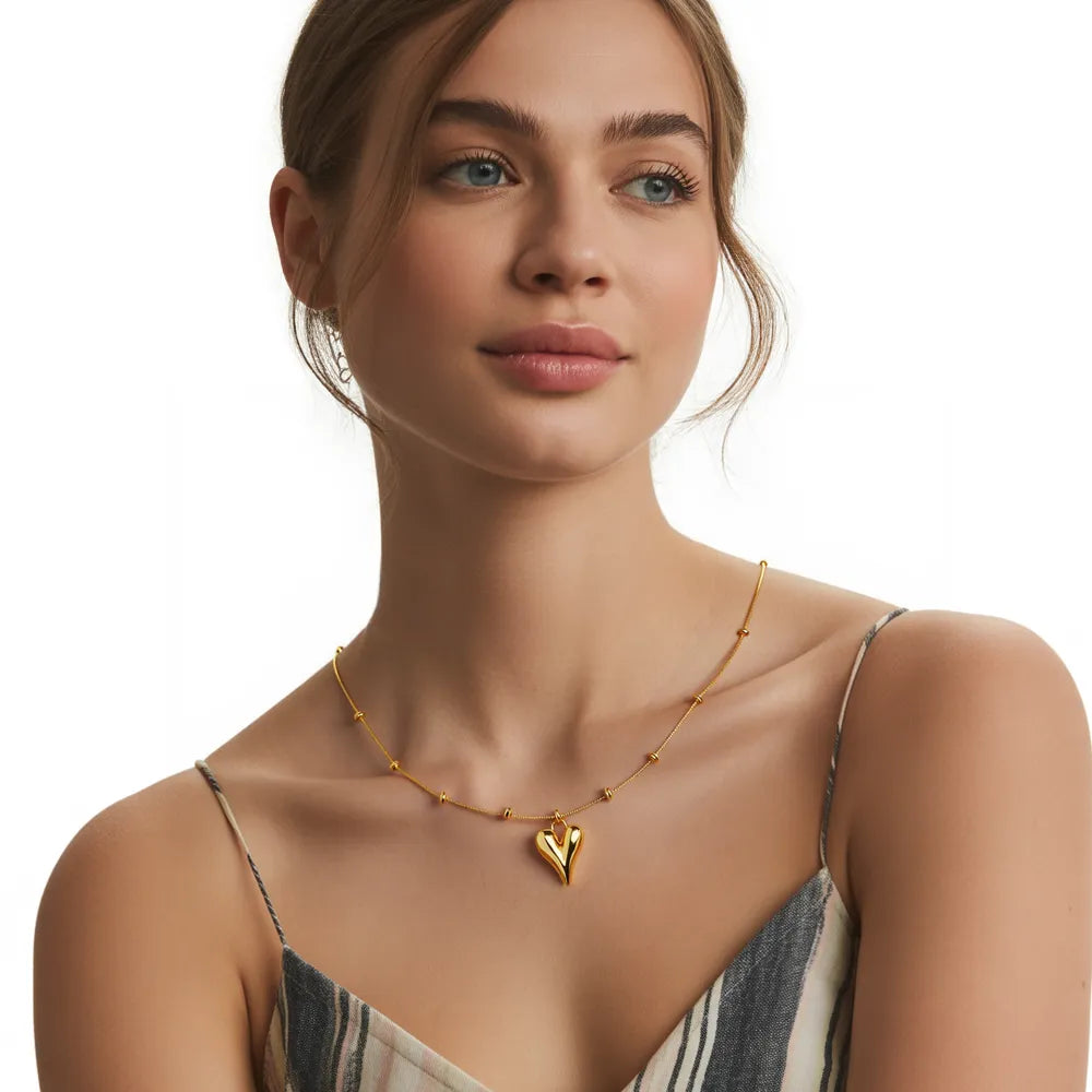 18K Gold Heart Necklace