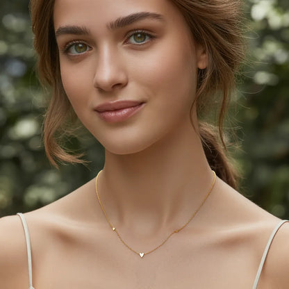18K Gold Heart Necklace
