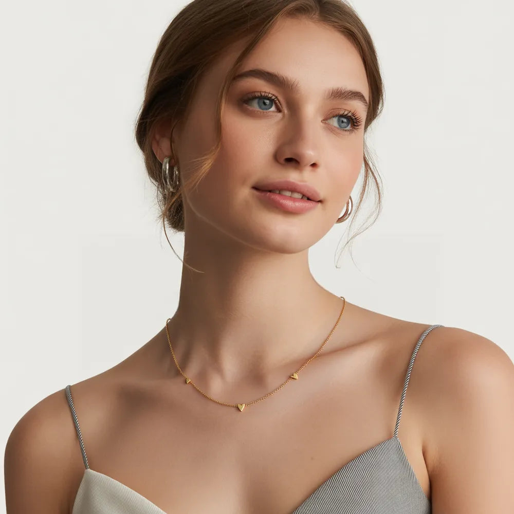18K Gold Heart Necklace