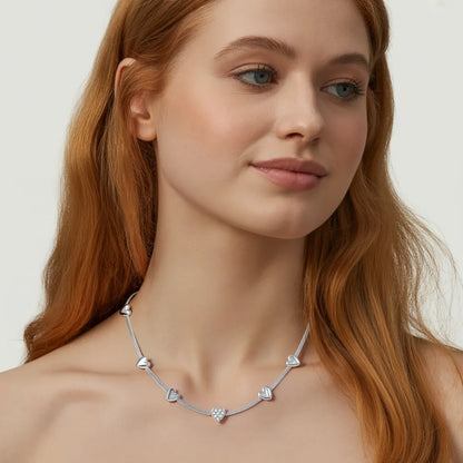 18K Gold Zirconia Heart Necklace