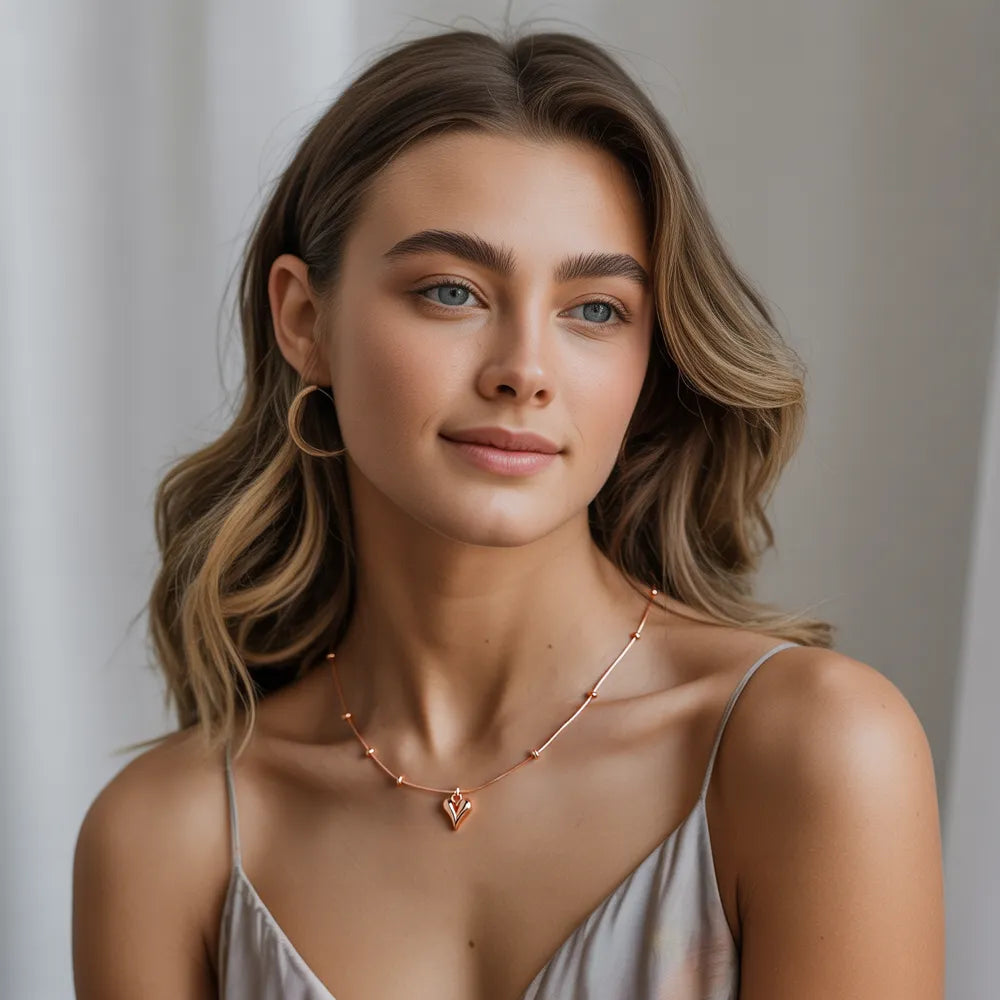 18K Gold Heart Necklace