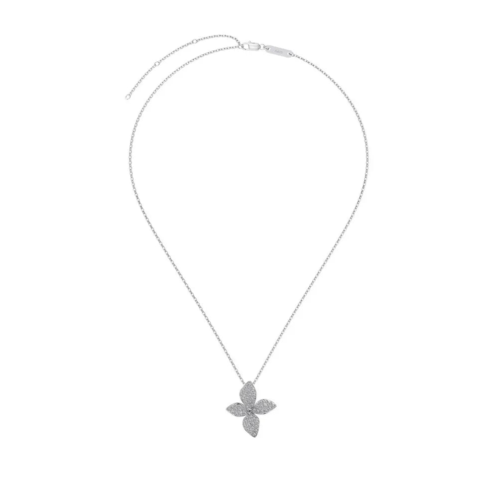 Auriella Pavé Clover Necklace in S925 sterling silver.
