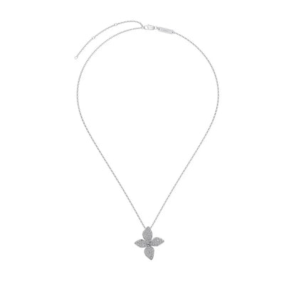Auriella Pavé Clover Necklace in S925 sterling silver.

