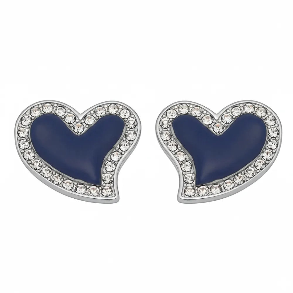 Amora Pavé Heart Stud Earrings