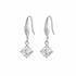 Pair of Astra Solitaire Dangle Earrings in polished 316L stainless steel