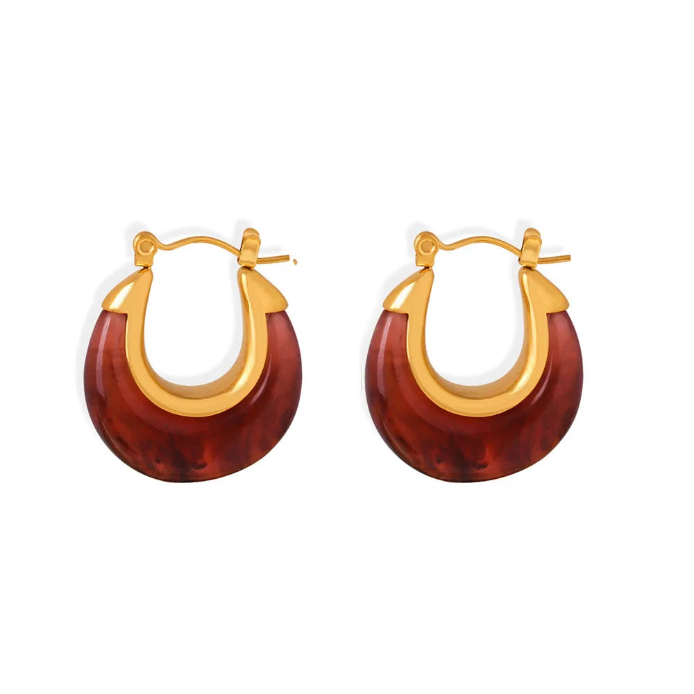 Esme Resin Hoop Earrings