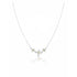 Gardenia Bloom S999 Silver Necklace with a three-flower cluster and gold-tone centers