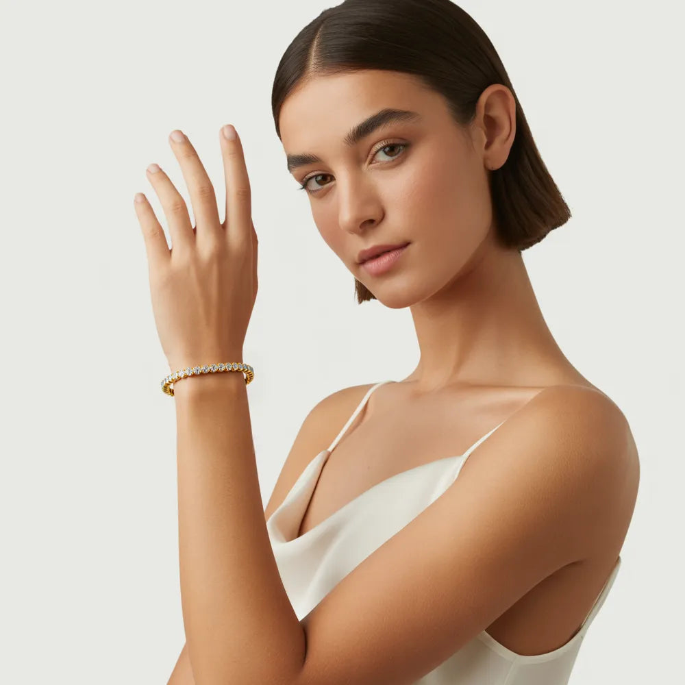 18K Gold Plated Zircon Bracelet