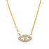 Iris Pavé Eye Charm Necklace in 18k gold with AAAAA-Grade zirconia.