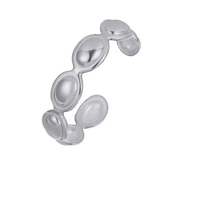 Kalliope Pebble Cuff Bracelet in solid S925 sterling silver.