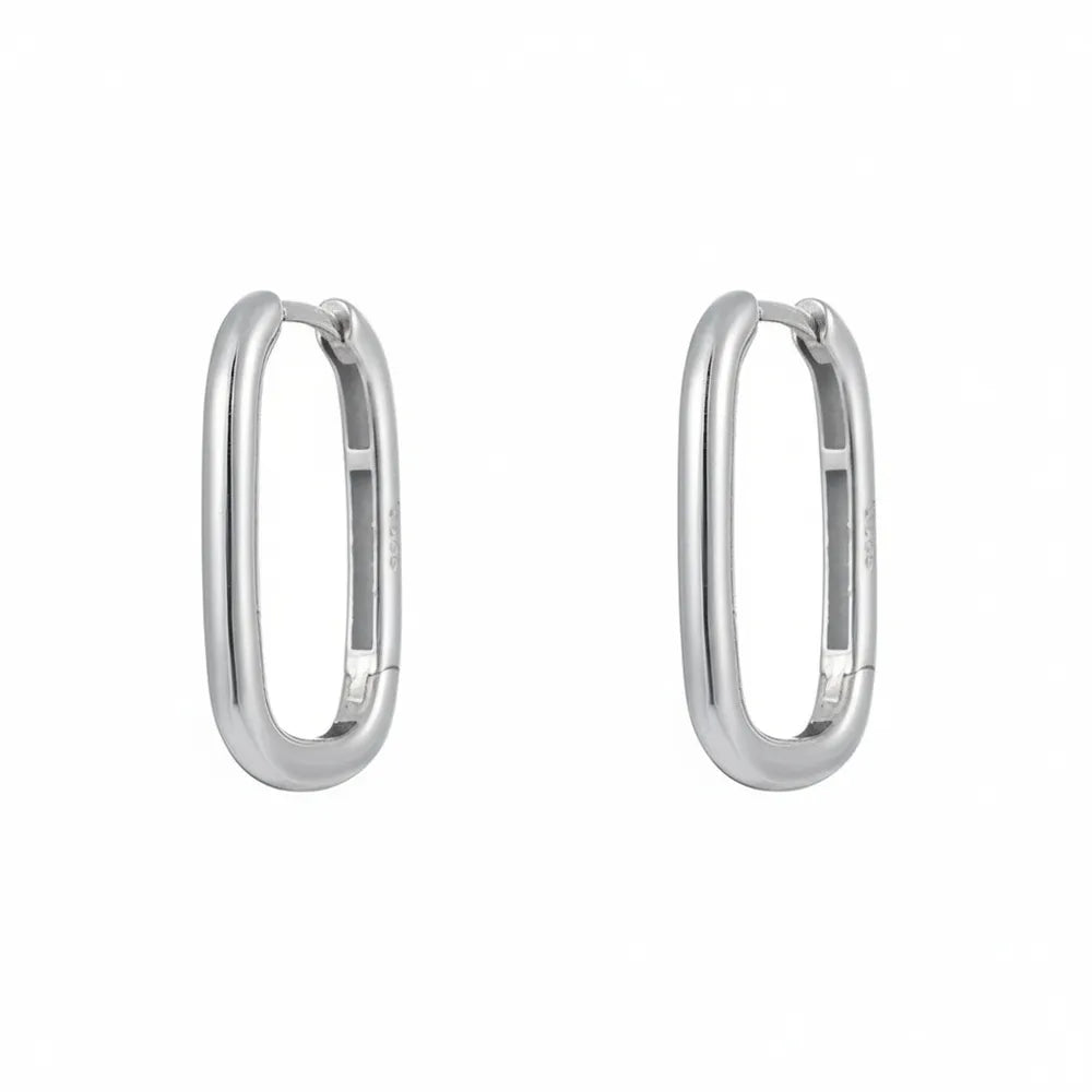S925 Oval Hoops