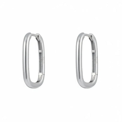 S925 Oval Hoops